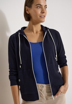 Cecil LANGARM JACKE MIT KAPUZE UND STRUKTUR - Sweat zippé - urban dark blue