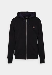 ZIP HOODY ZEBRA - Majica s kapuljačom i patentnim zatvaračem - black