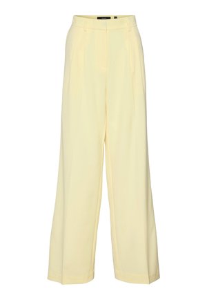 Vero Moda WEITE CULOTTE PALAZZO MARLENE BUSINESS - Trousers - gelb
