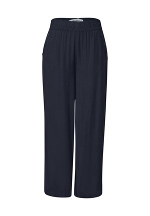 Street One, HIGH-WAIST WIDE-LEG PANTS IN A LOOSE FIT - Pantalon classique - shadowed navy