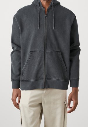 Sweater met rits - black