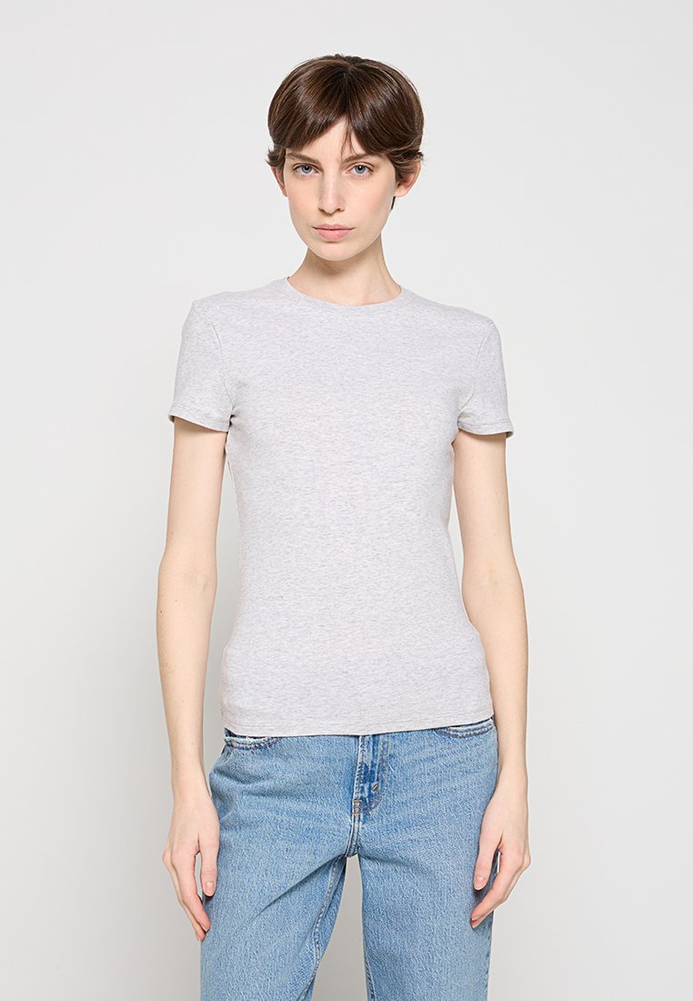 Abercrombie & Fitch T-shirt basic grijs Abercrombie & Fitch T-shirt basic grijs