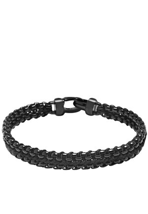 BLACK WOVEN BOX CHAIN BRACELET - Bracelet - black