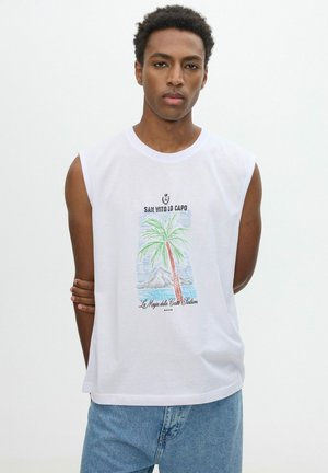 INSIDE, CAMISETA SIN MANGAS TROPICAL - Top - blanco