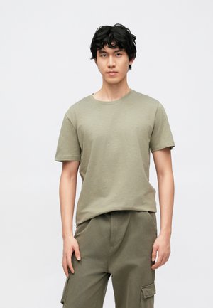 SLHASPEN SLUB  - T-shirt básica - vetiver