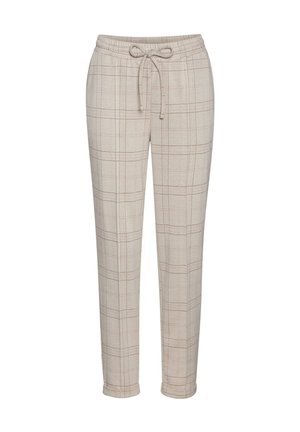 Pantaloni - beige rosa kariert