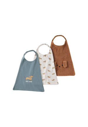 3ER-PACK - Bib - pack braun dackel