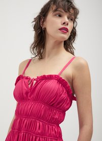 Calliope CORPETTO PUNTO SMOCK  - Robe longue - fucsia