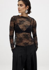 NA-KD LONG SLEEVE - Blūze - black