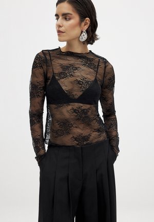 NA-KD LONG SLEEVE - Bluse - black