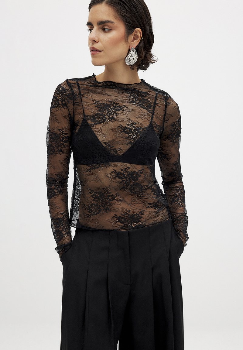 NA-KD LONG SLEEVE - Blūze - black