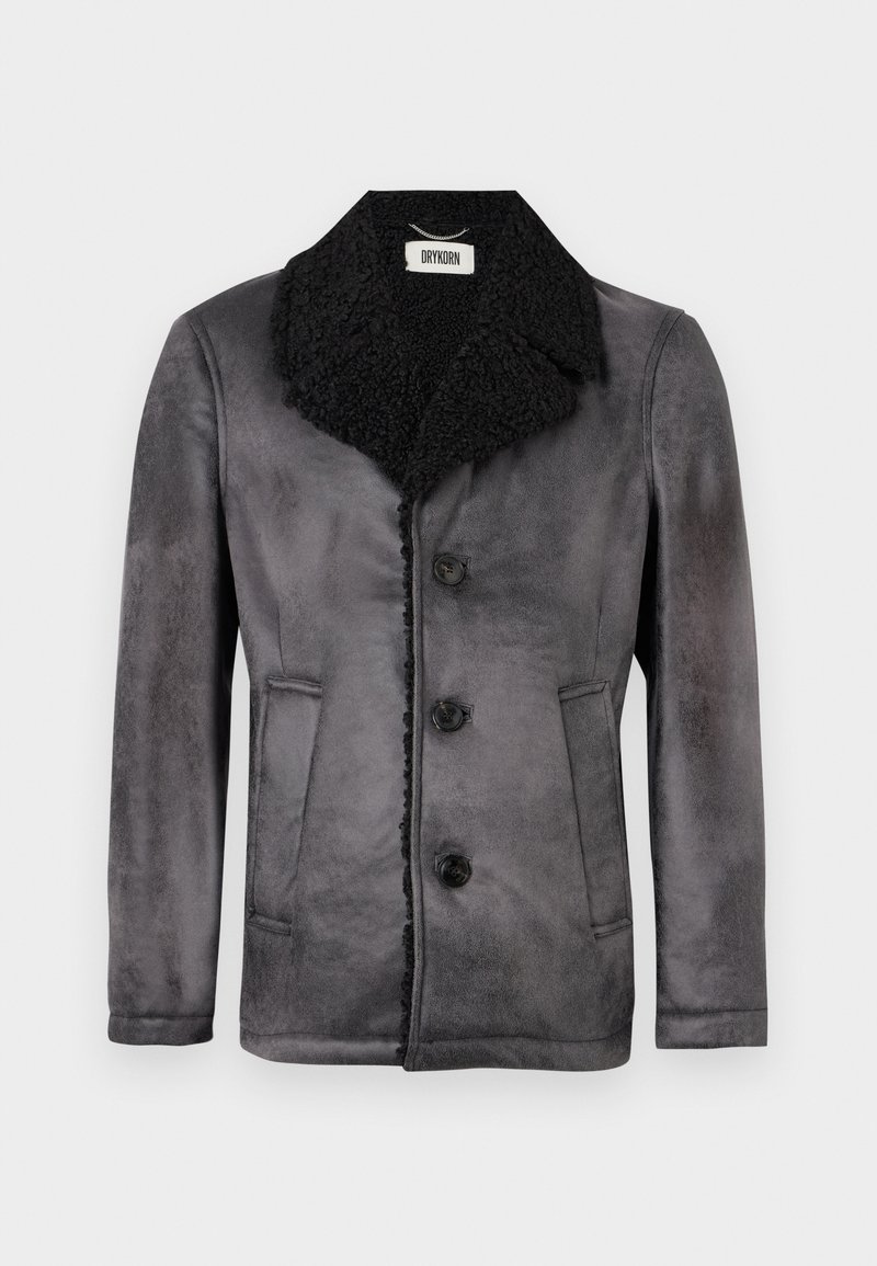 drykorn Imitatieleren jas zwart