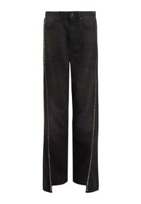 FRANKIE STUD  - Wide leg - washed black