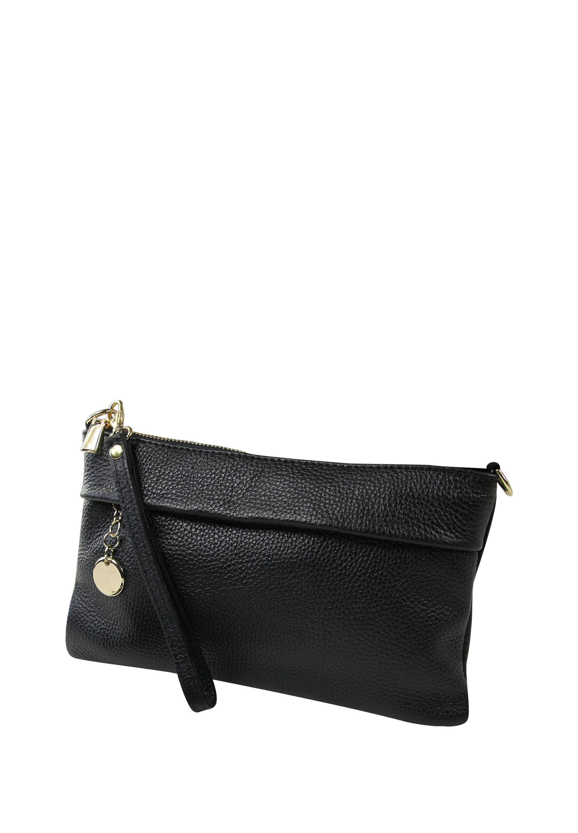 Leather Clutch Schwarze Lack Clutch DrachenLeder Clutch Schwarz - Main Image