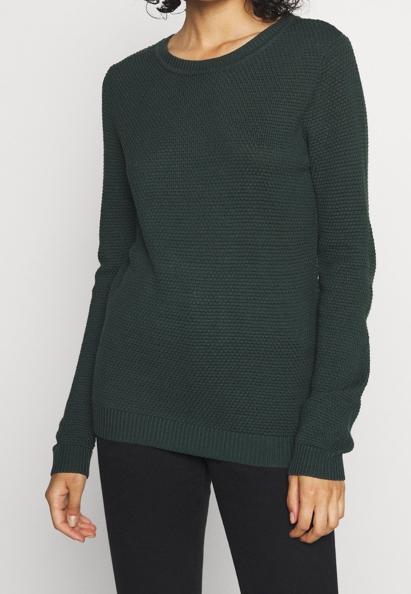 VILA Stickad tröja - dark green