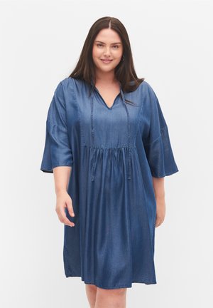 3/4 SLEEVES - Denimové šaty - blue denim