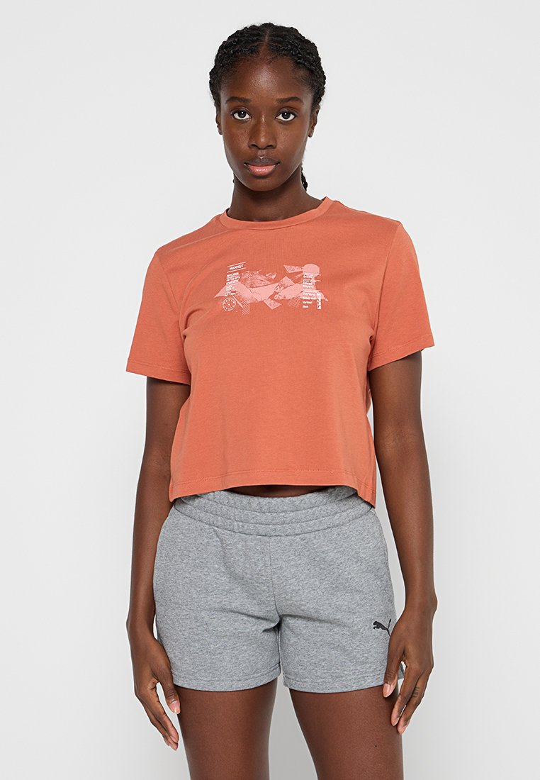 mammut T-shirt print abrikoos