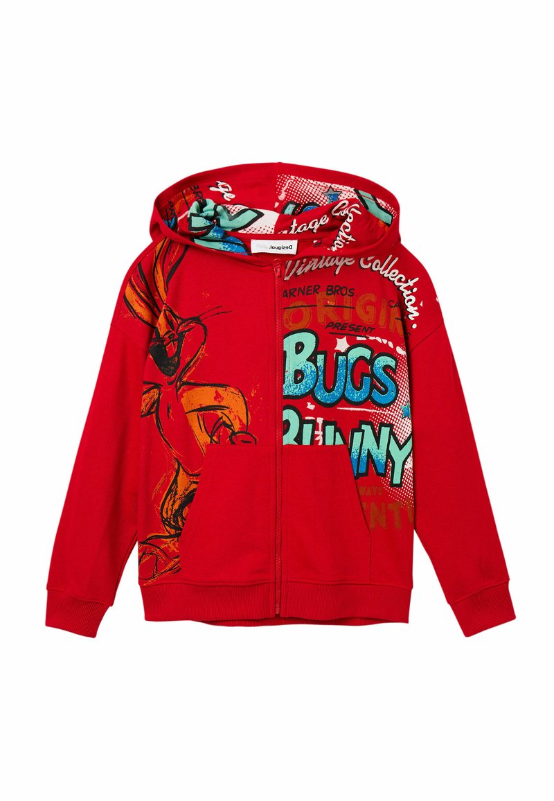 Desigual Sweater met rits rood