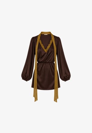 Never Fully Dressed, CHOCOLATE BATWING MINI - Коктейлна рокля/парти рокля - brown