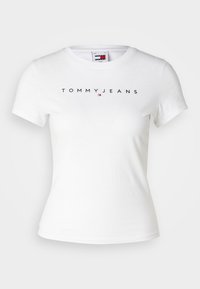SLIM LINEAR TEE - T-shirt con stampa - white