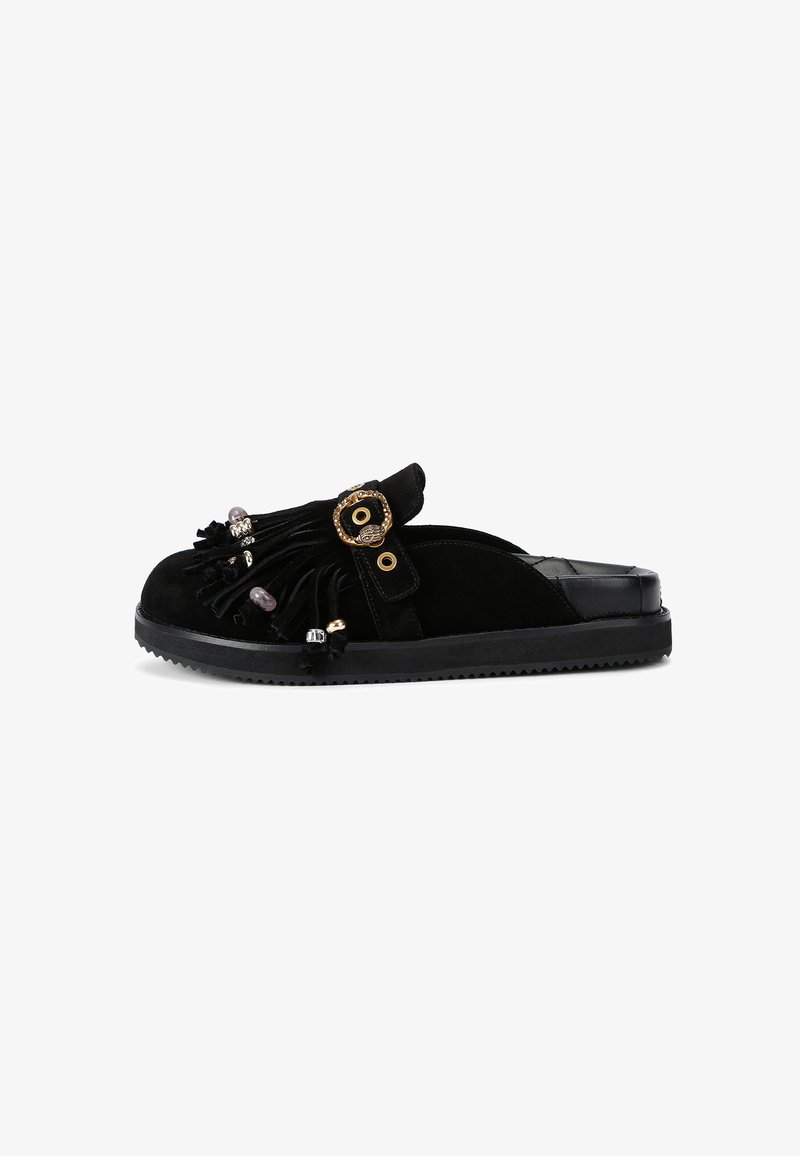 Kurt Geiger London MAYFAIR FRINGE - Muiltjes - black