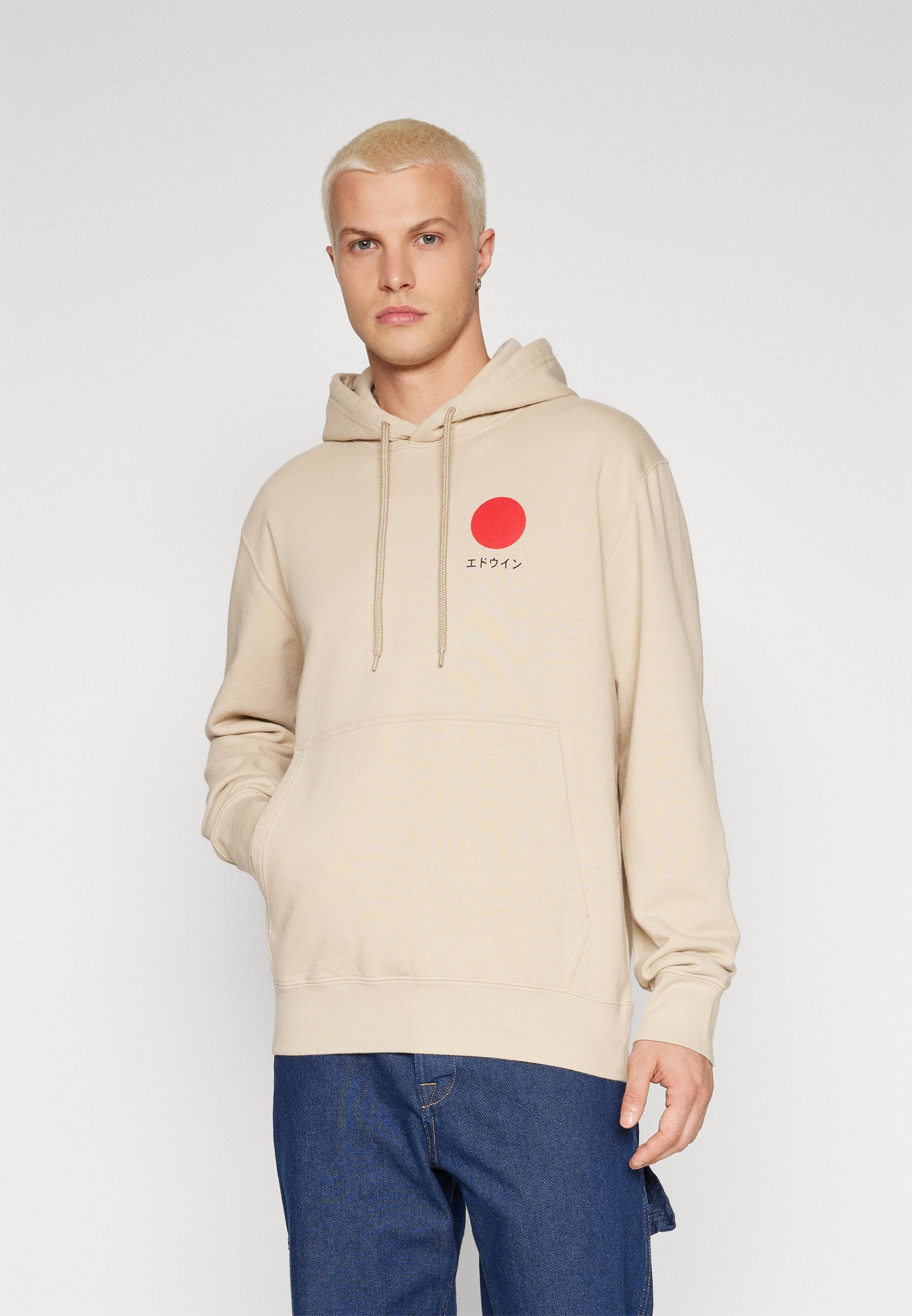 Edwin HOODIE UNISEX - Sweatshirt - white pepper/beige - Zalando.ie