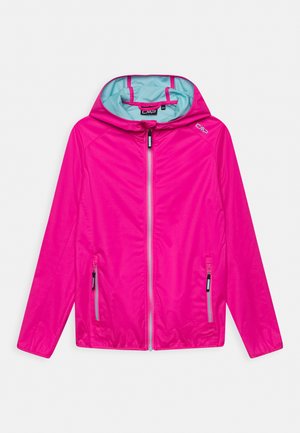 FIX HOOD - Softshellová bunda - purple fluo-acqua