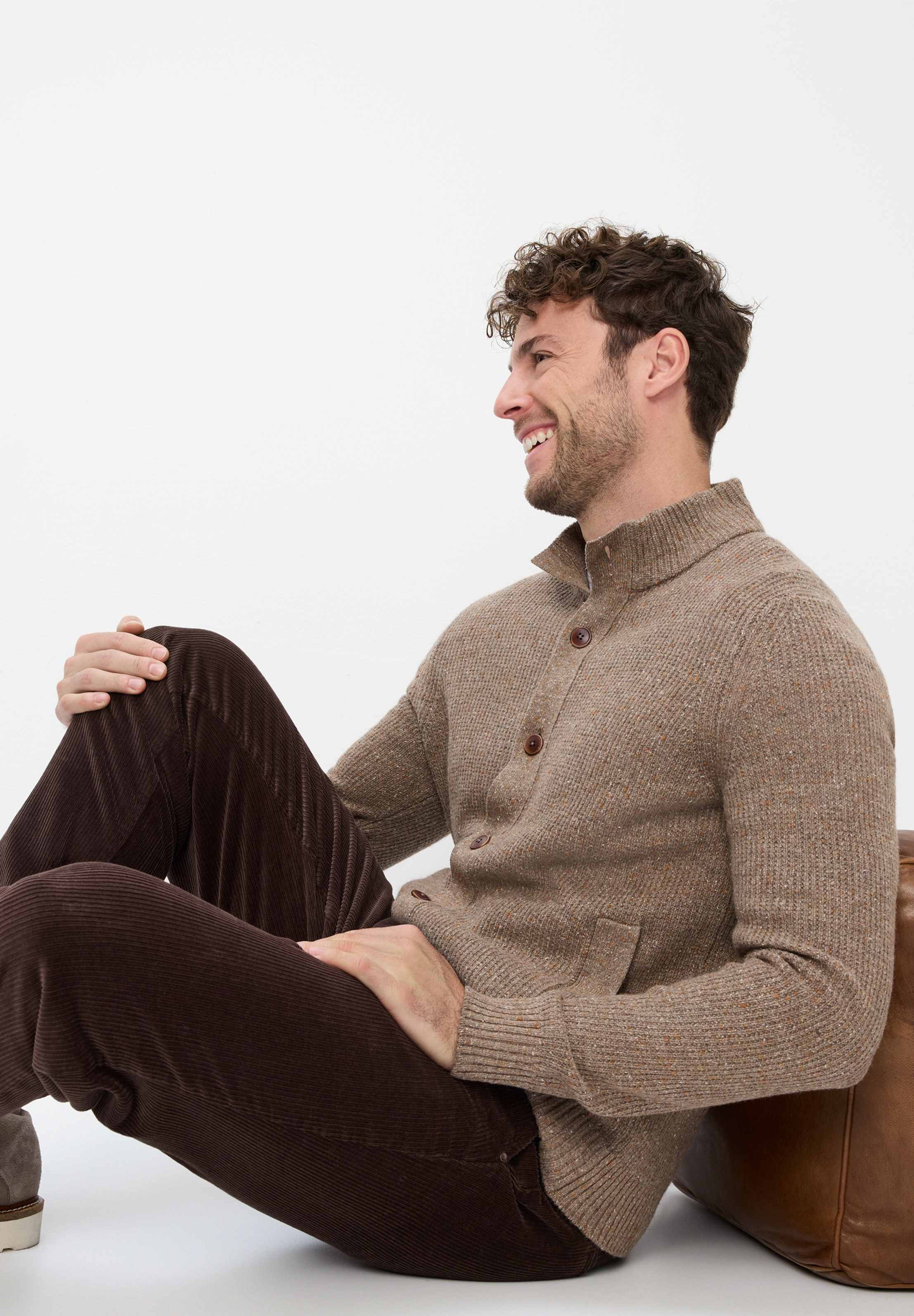 BRAX STYLE JEREMY - Cardigan - cappuccino/light brown - Zalando