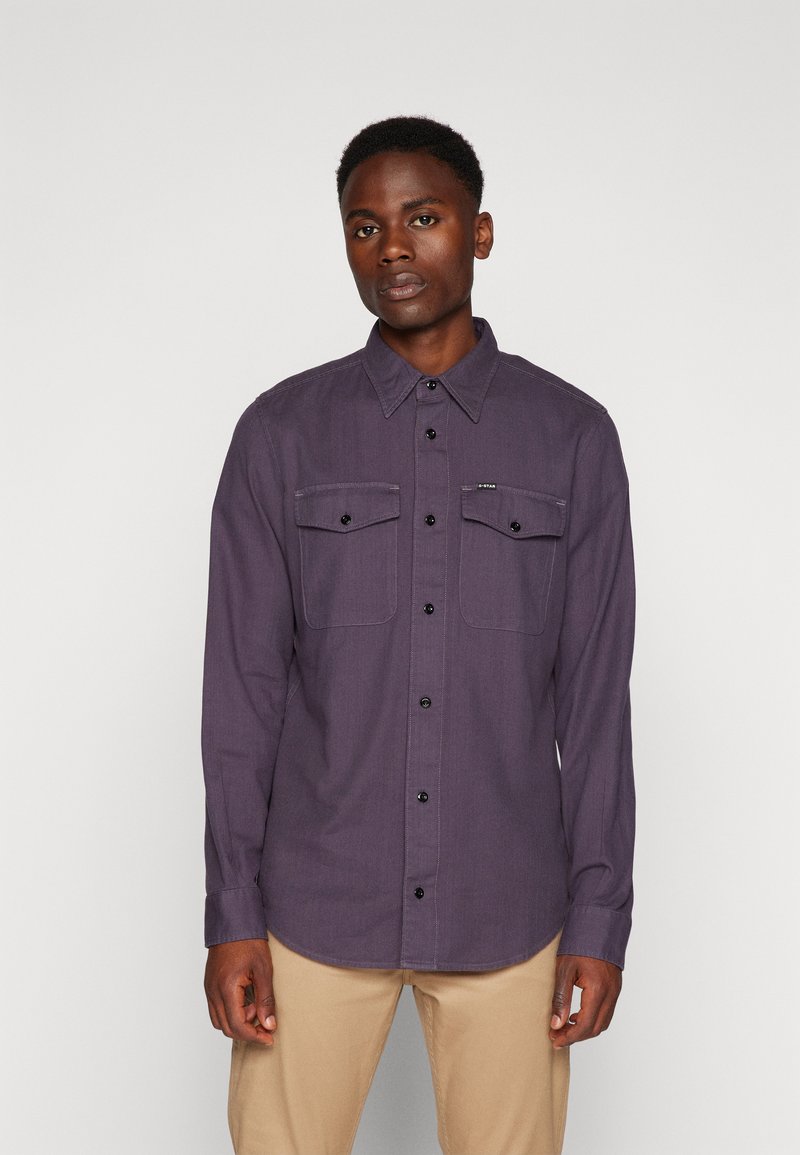 G-Star - MARINE SLIM SHIRT - Camicia - grape, Ingrandire