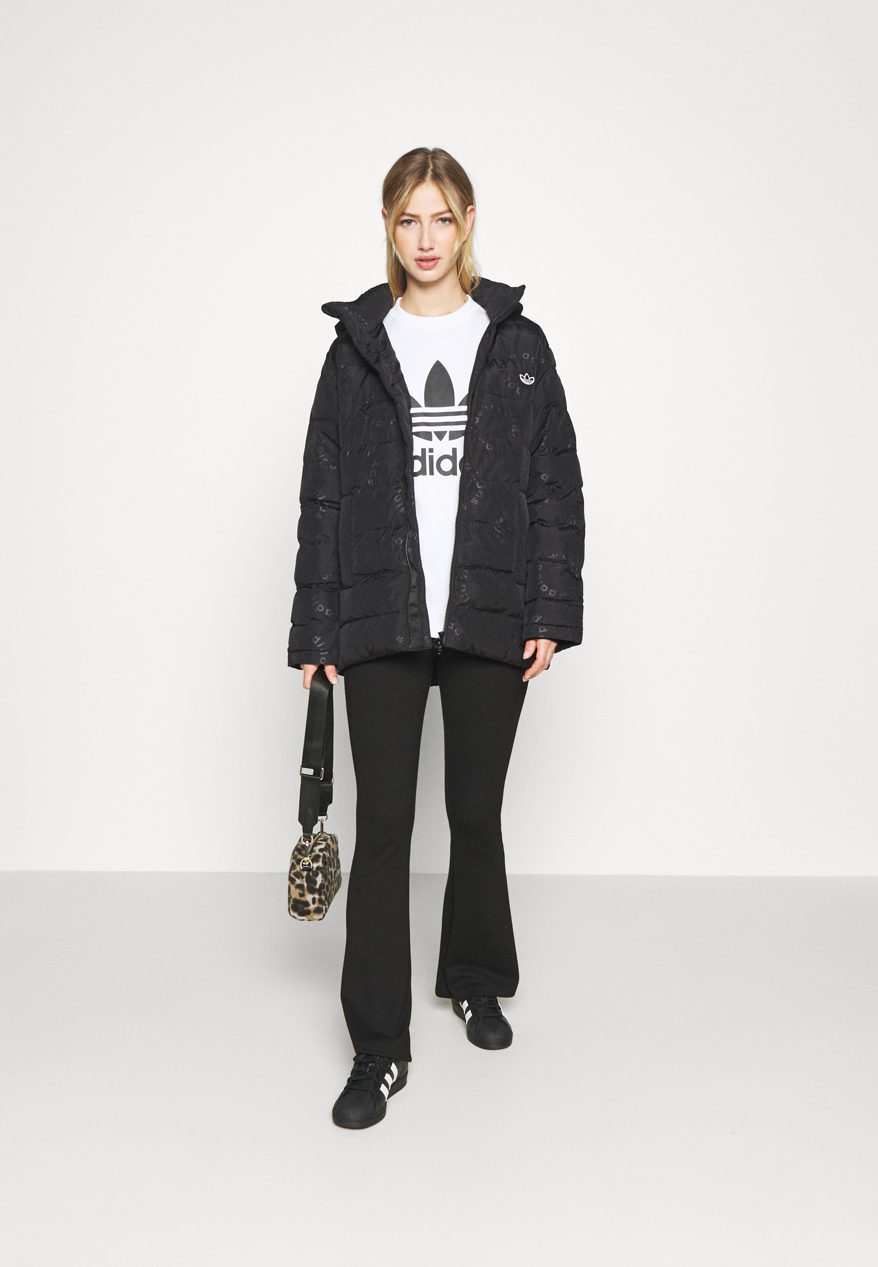 adidas originals hooded parka in black