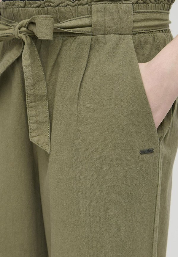OXLINASA REGULAR FIT - Trousers - dusty oliv3