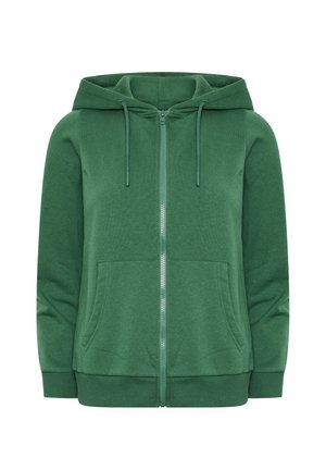 M&Co, PETITE TOPS - Felpa con zip - dark green