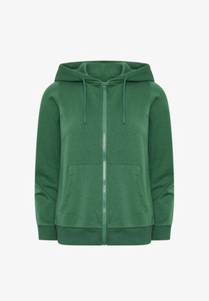 M&Co, PETITE TOPS - Sweat zippé - dark green