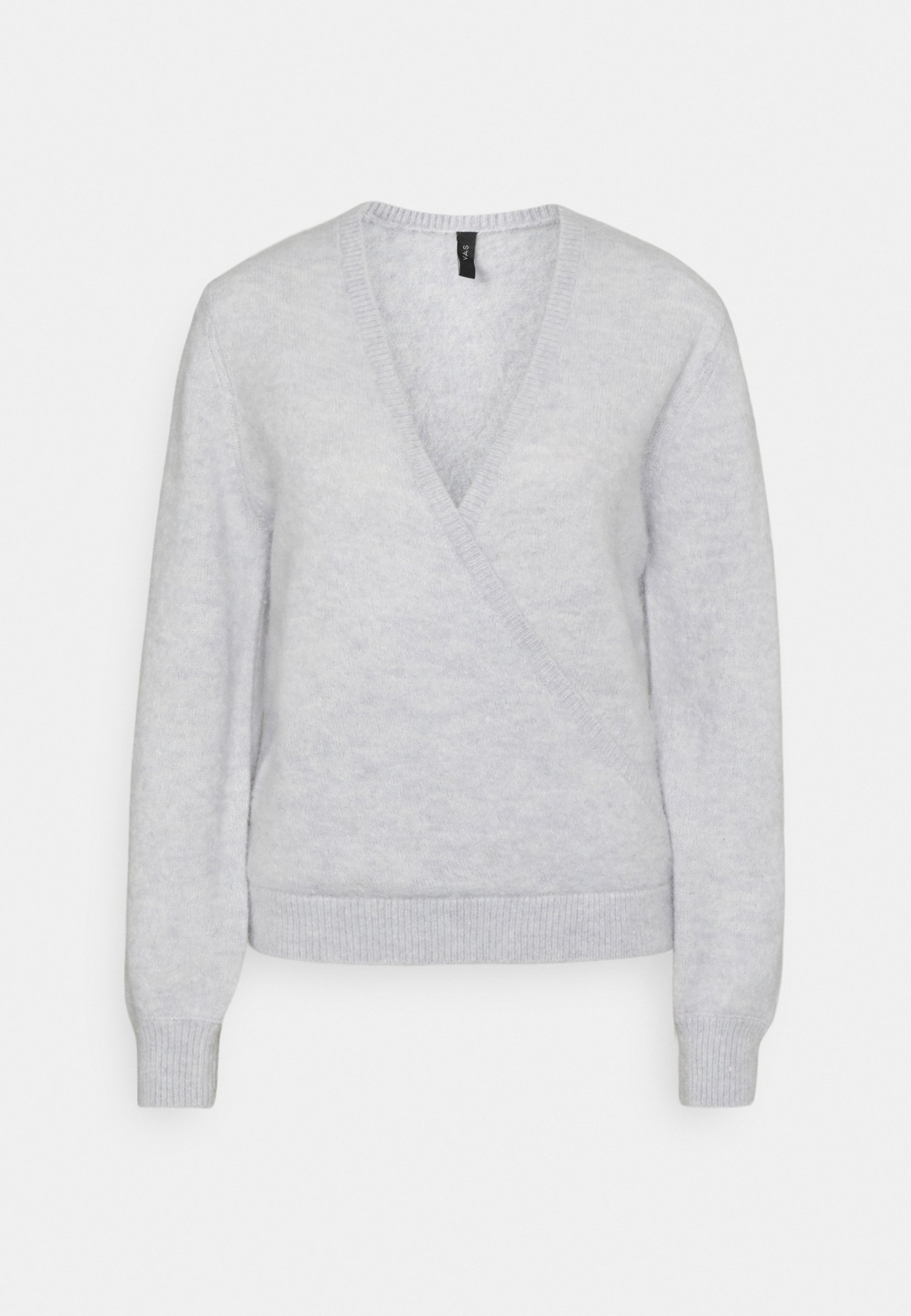 grey wrap jumper