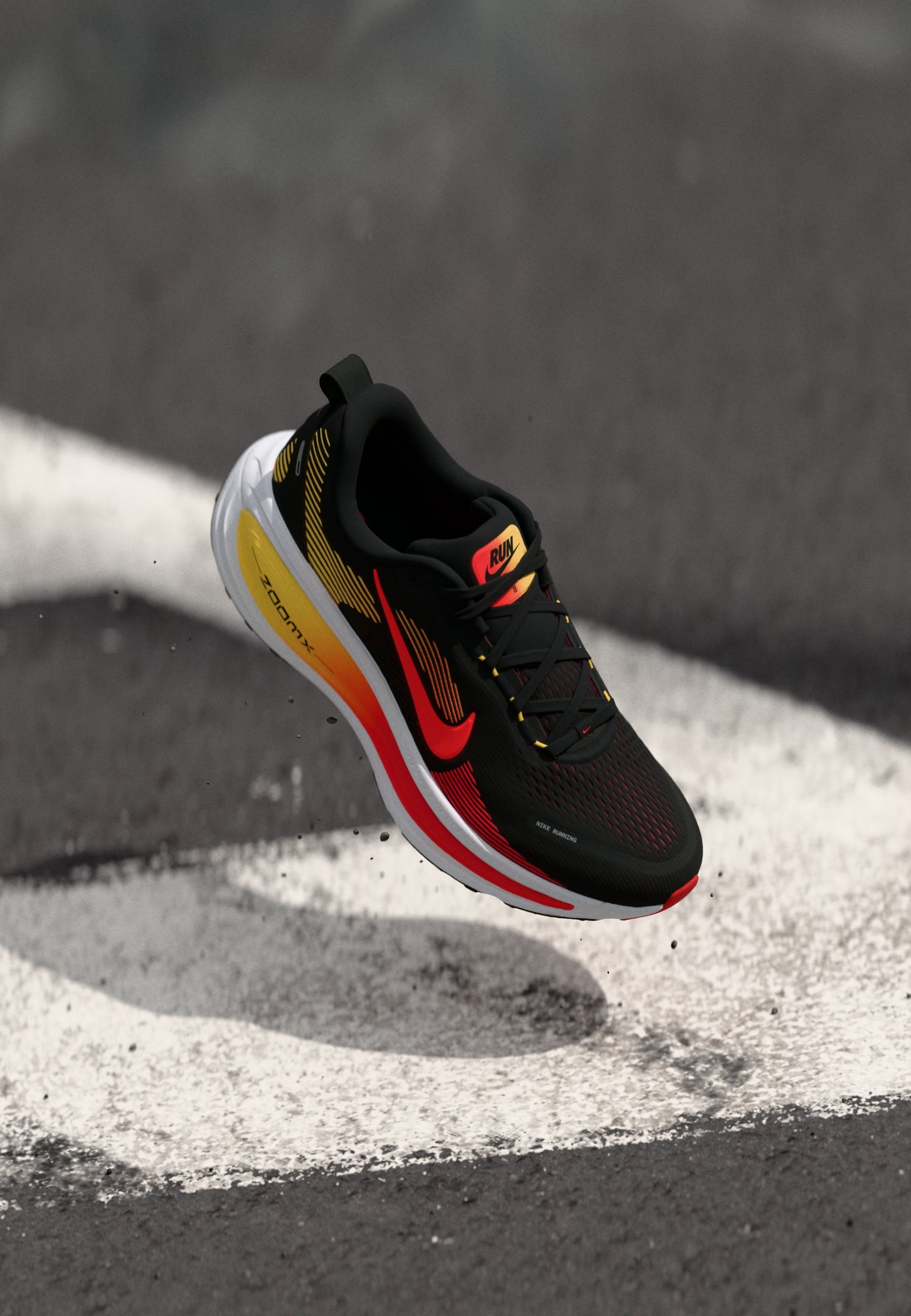 black yellow red nike shoes