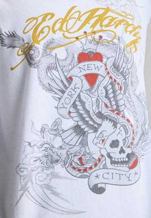 Ed Hardy, MENS STORMING NEW YORK GRAPHIC RELAXED T-SHIRT - T-Shirt print - white