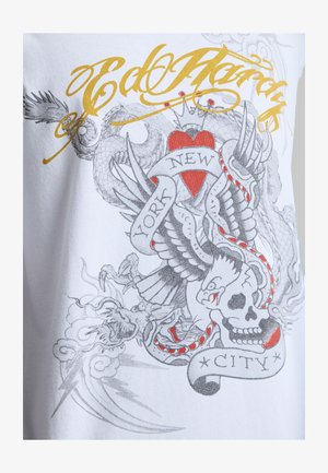 Ed Hardy, MENS STORMING NEW YORK GRAPHIC RELAXED T-SHIRT - T-Shirt print - white
