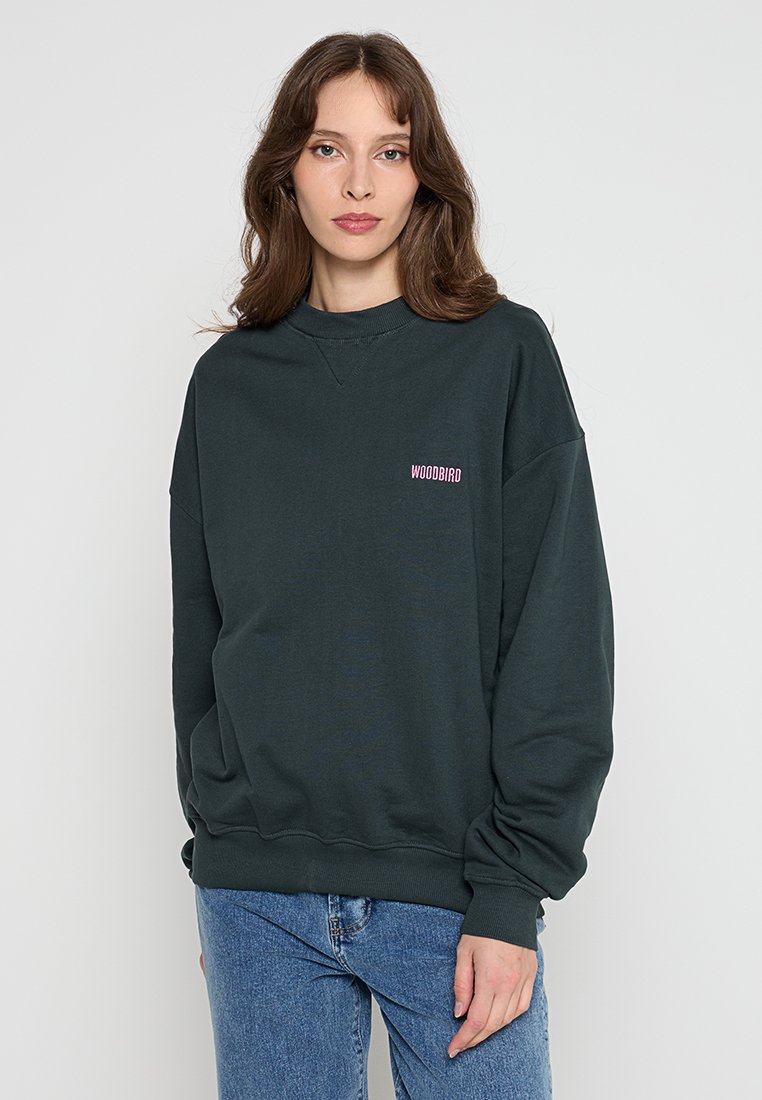 Woodbird Sweater donkergroen