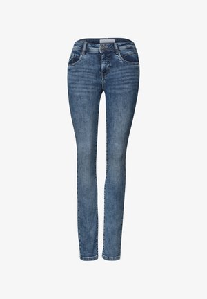 Street One, MID WAIST SLIM LEG JEANS IM SLIM FIT - Jeans Skinny Fit - medium blue soft washed