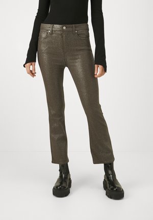 Paige CLAUDINE  - Trousers - dark taupe/silver