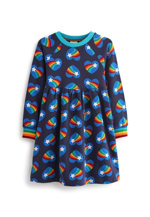 LONG SLEEVE HEART AND RAINBOW PRINT - REGULAR FIT - Jerseyklänning - navy
