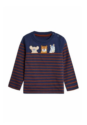 SAFARI ANIMAL HEADS APPLIQUE - REGULAR FIT - Pikkade varrukatega topp - navy