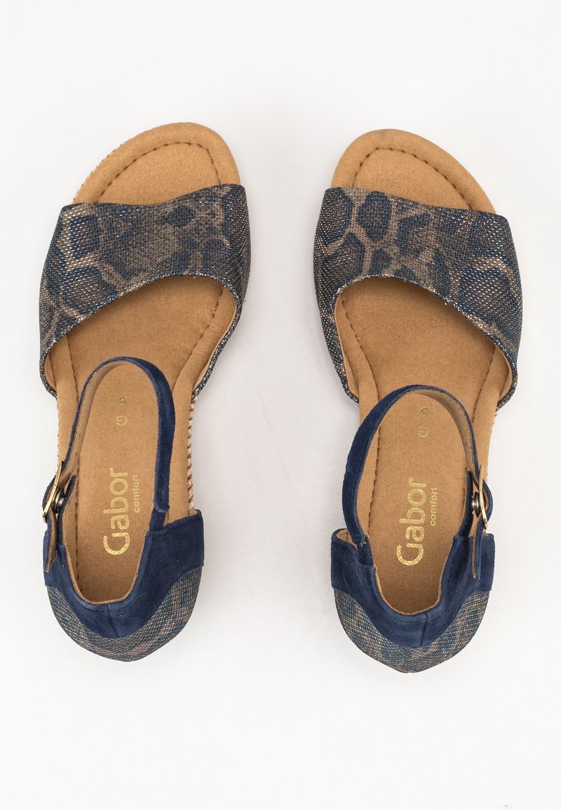 Kalinga Ashok Lichtblauwe Sandalen Gabor Sleehak Sleehak Blauw