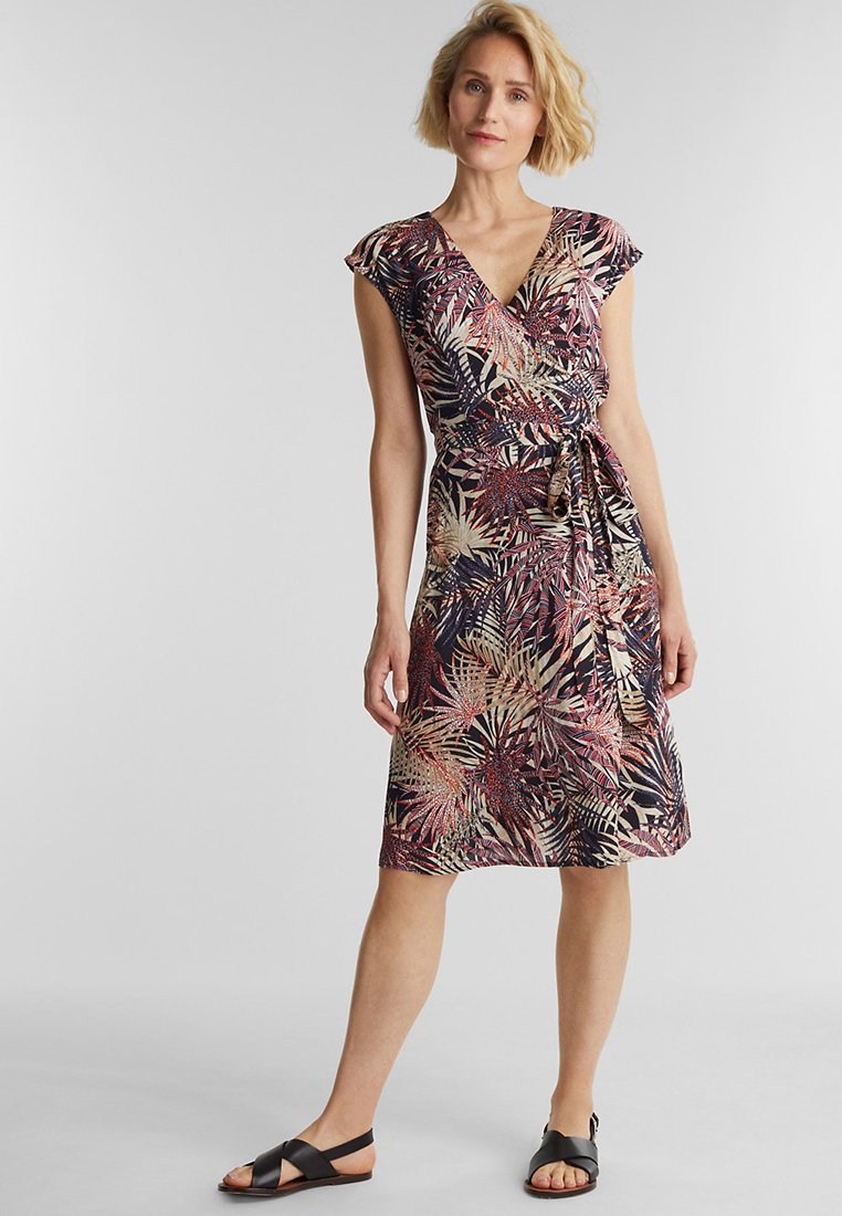 Esprit Collection ETUIK MIT PALMEN-PRINT - Vestito estivo - black/nero -  Zalando.it
