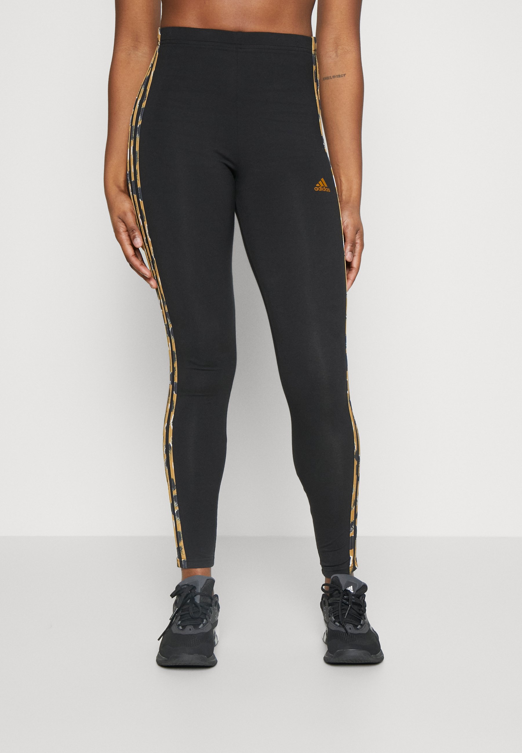 adidas Sportswear Leggings - black/bronze strata/multicolor/black - Zalando .de