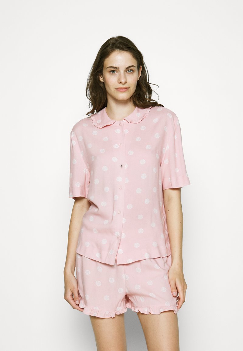 Shortie Short PJ Set in Pink Nectar/Ivory