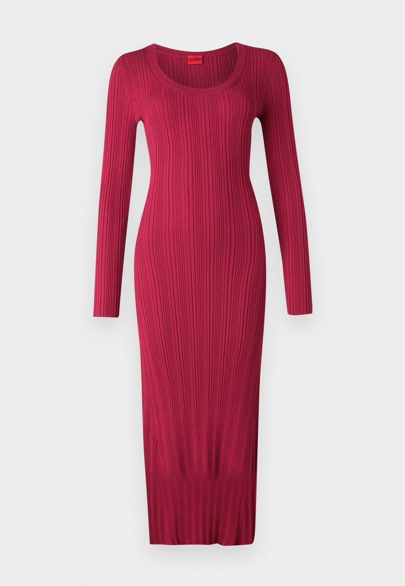 HUGO Gebreide jurk rood HUGO Gebreide jurk rood