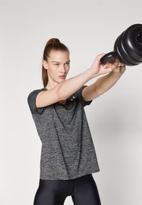 Under Armour TECH - TWIST - Sports T-shirt - black/white