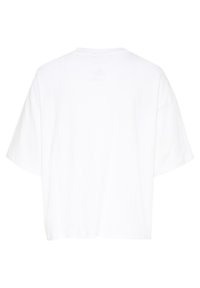 Balti trumpomis rankovėmis marškinėliai su laisvu siluetu. Minkšta medvilnė, apvali iškirptė, gale nėra matomų raštų ar grafikų.