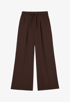 Reiss, REGULAR FIT - AIMEE DRAWSTRING WIDE-LEG TROUSERS - Nohavice - chocolate brown